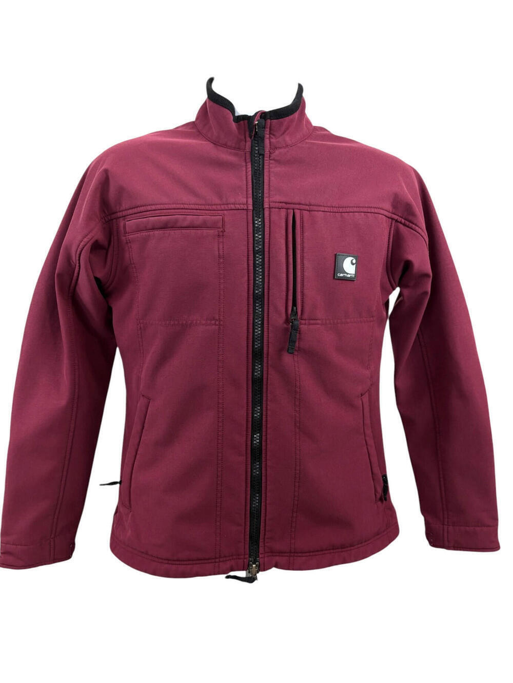 Carhartt WJ176 Women's Soft Shell Jacket Size Small Burgundy Full Zip